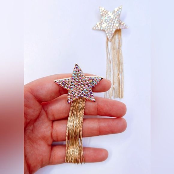 Zara Jewelry - Star tassel drop earrings A123